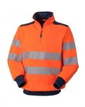 FELPA MEZZA ZIP ALTA VISIBILITA' HI-VIS - ARANCIO