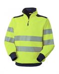 FELPA MEZZA ZIP ALTA VISIBILITA' HI-VIS - GIALLO