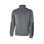 FELPA MEZZA ZIP CUSHY U-POWER - GREY METEORITE