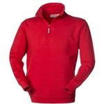 FELPA MEZZA ZIP PERTH - ROSSO