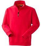 FELPA MEZZA ZIP GRABBY - ROSSO